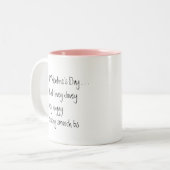 アンチバレンタおもしろいインデー引用文レデ独身のィーズピンク ツートーンマグカップ (正面左)