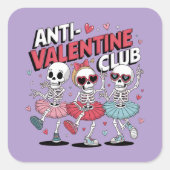アンチバレンタインガールズクラブステッカー|デカール スクエアシール (正面)