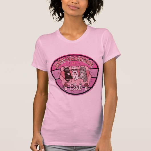 アンチバレンタインクラブの面白い引用 Tシャツ (正面)