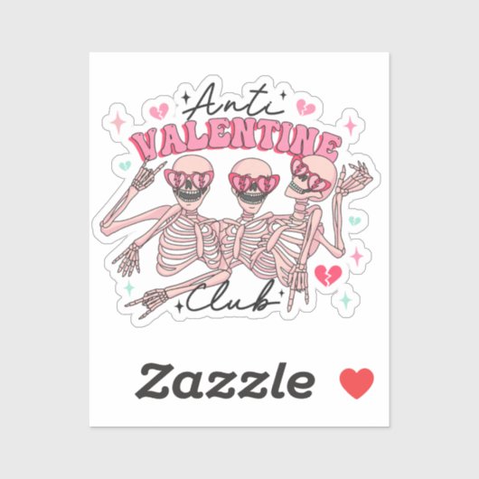 アンチバレンタインデイスケルトン シール (シート)
