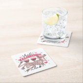 アンチバレンタインデイスケルトン スクエアペーパーコースター (インサイチュ)