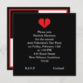 アンチバレンタインデーパーティー 招待状 (正面/裏面)