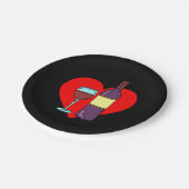 アンチバレンタインワインの飲みパーティープレート ペーパープレート (アングル)