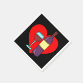 アンチバレンタイン酒を飲むパーティーナプキン スタンダードカクテルナプキン (角)