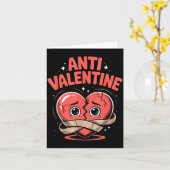 アンチバレンタイン 壊れたハートがかわいい包帯ハート カード (黄色い花)