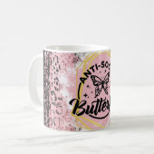 アンチパーソナライズされた社会の蝶セラミックマググ コーヒーマグカップ (正面左)