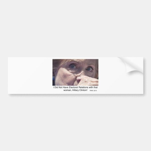 アンチヒラリークリントン2016のギフトおよび服装 バンパーステッカー (正面)