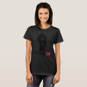 アンチファシスト拳シール Tシャツ (正面フル)