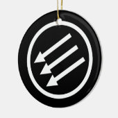 アンチファシズムの白い矢 セラミックオーナメント (左)