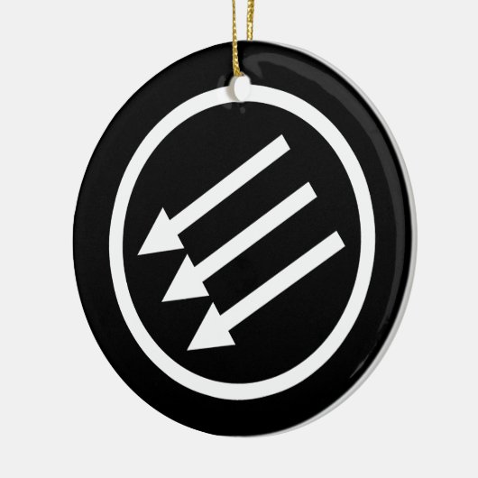 アンチファシズムの白い矢 セラミックオーナメント (左)
