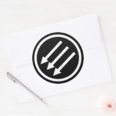 アンチファシズムの白い矢 ラウンドシール (封筒)