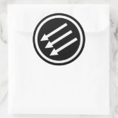 アンチファシズムの白い矢 ラウンドシール (バッグ)