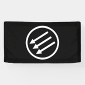 アンチファシズムの白い矢 横断幕 (横)