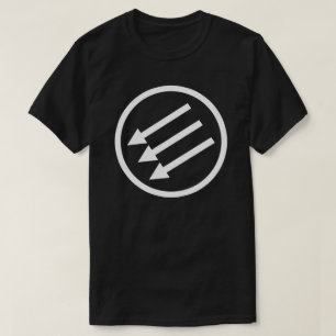 アンチファシズムの白い矢 Tシャツ