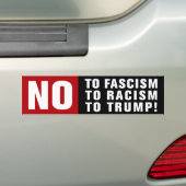 アンチファシズムアンチ人種差別アンチトランプ バンパーステッカー (車上)