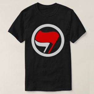 アンチファシズム国旗の反転 Tシャツ