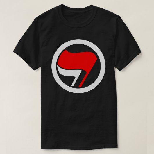 アンチファシズム国旗の反転 Tシャツ (デザイン正面)