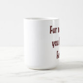 アンチファー – ファーは太い引用文 コーヒーマグカップ (中央)