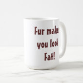 アンチファー – ファーは太い引用文 コーヒーマグカップ (正面右)