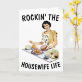 アンチフェミニストおもしろいレトロ友好挨拶カード カード (黄色い花)