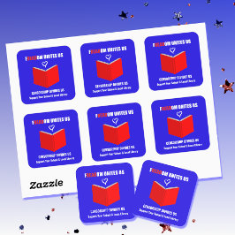 アンチブックバンニングロゴスタイル スクエアシール