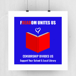 アンチブックバンニングロゴスタイル ポスター