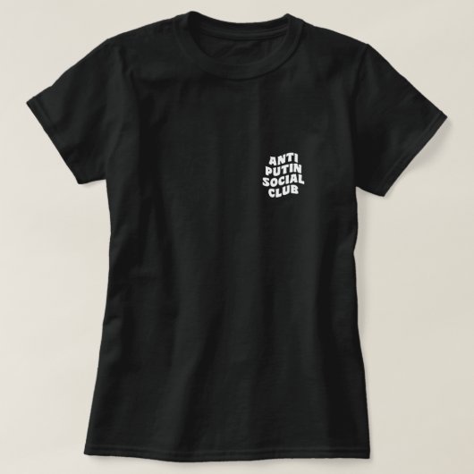 アンチプーチンストップソーシャルクラブ戦争プーチン.png tシャツ (デザイン正面)