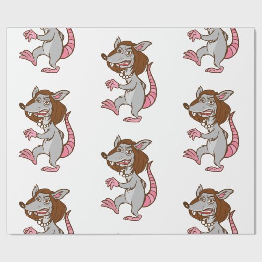 アンチペロシおもしろいネズミ ラッピングペーパー (フラット)