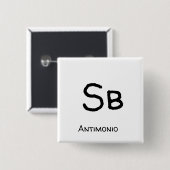 アンチモン - Sb 缶バッジ (正面&裏面)