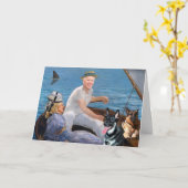 アンチャーター水族記念日グリーティングカード カード (黄色い花)