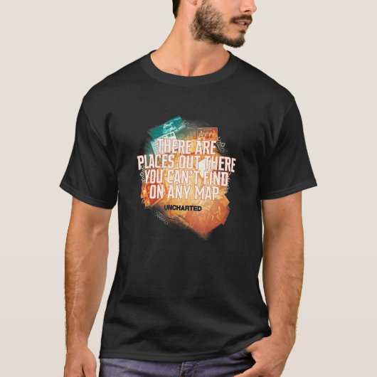 アンチャーテッド 引用コラージュ Tシャツ (正面)