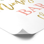 アンチューリウムウォーターカラーフローラミモサバー標識 ポスター (角)