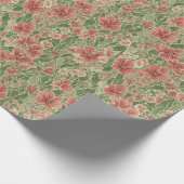 アンチューリム花ヴィンテージエフェメラ模様 ラッピングペーパー (角)