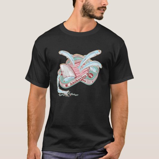 アンチョビおもしろいイフィッシュティンプルオーバーフード付きスウェットシャツ Tシャツ (正面)