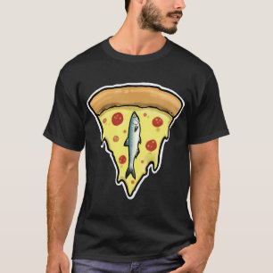 アンチョビのピザスライス、パイナップルなし Tシャツ