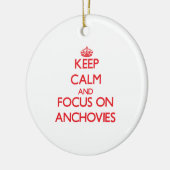 アンチョービの平静そして焦点を保って下さい セラミックオーナメント (左)