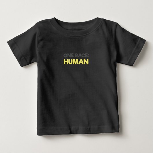 アンチレイシズム 人種はひとつ 人類 ベビーTシャツ (正面)