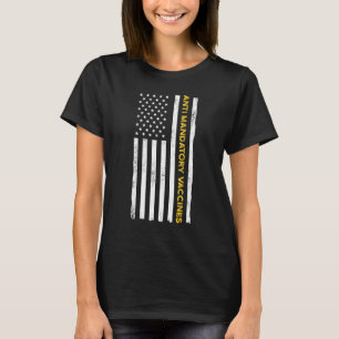 アンチワクチン接種に対する必須の米国国旗 Tシャツ