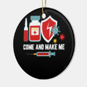 アンチワクチン来の命令と強制Vaxの作成 セラミックオーナメント (左)