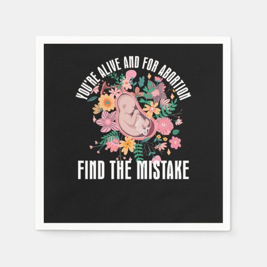 アンチ中絶プロライフ スタンダードカクテルナプキン (正面)