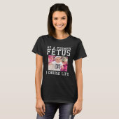 アンチ中絶Pro Life Pro Life Repetitionアンチ中止 Tシャツ (正面フル)