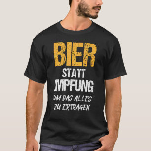 アンチ予防接種の代わりにビールを飲む Tシャツ