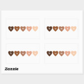 アンチ人種主義の人間ハート 長方形シール (シート)