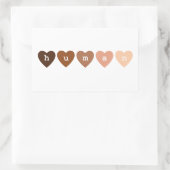 アンチ人種主義の人間ハート 長方形シール (バッグ)