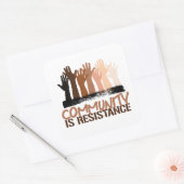 アンチ人種主義の共同体は抵抗である スクエアシール (封筒)