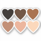 アンチ人種主義スキントーンハート シール (正面)