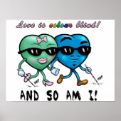 アンチ人種差別のハートのポスター ポスター (正面)