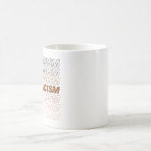 アンチ人種差別パターン コーヒーマグカップ (中央)