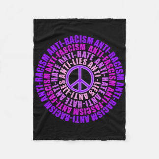 アンチ人種差別ファシズム嘘は反対の票の色合いを嫌う フリースブランケット