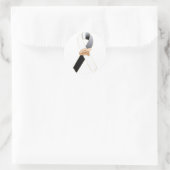 アンチ人種差別認識度リボンシール ラウンドシール (バッグ)